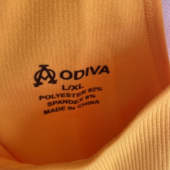 (AA4) Odiva Mustard Yellow Ribbed 2piece Tank top and Biker Short set,Sz XL, NWT - Picture 11 of 15